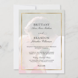 モダン フォト エレガント ウェディング 招待状