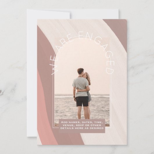 モダン フォト エンゲージメント 招待 - ミックス カラー 招待状 (正面)