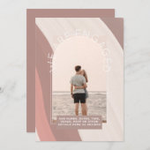 モダン フォト エンゲージメント 招待 - ミックス カラー 招待状 (正面/裏面)