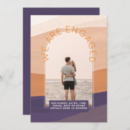 モダン フォト エンゲージメント 招待 - ミックス カラー 招待状