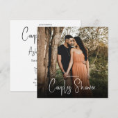 モダン フォト カップルシャワー 招待状 (正面/裏面)