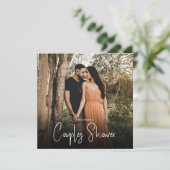 モダン フォト カップルシャワー 招待状 (スタンド正面)