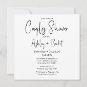 モダン フォト カップルシャワー 招待状 (裏面)