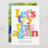 モダン フォト カラフル もう一度トライしてみましょう シーズンカード (正面/裏面)