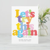 モダン フォト カラフル もう一度トライしてみましょう シーズンカード (スタンド正面)