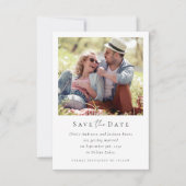 モダン フォト カリグラフィー ウェディング セーブザデート (正面)