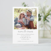 モダン フォト カリグラフィー ウェディング セーブザデート (スタンド正面)