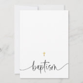 モダン フォト カリグラフィー 洗礼 招待状 (裏面)