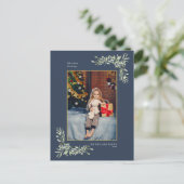 モダン フォト クリスマス ゴールド ジオメトリック グリーン (スタンド正面)