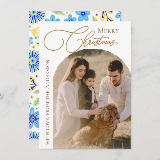 モダン・フォト・クリスマス シーズンカード (正面/裏面)