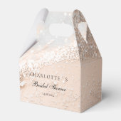 モダン フォト グリッター ブライダル シャワー フェイバーボックス (正面サイド)