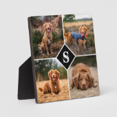 モダン フォト コラージュ オーダーメイド モノグラム ペット ドッグ フォトプラーク (正面)