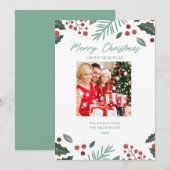 モダン フォト コラージュ メリー クリスマス ホリデー カード (正面/裏面)