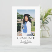 モダン フォト コラージュ 卒業おめでとう ご案内 招待状 (スタンド正面)