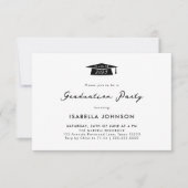 モダン フォト コラージュ 卒業パーティー 招待状 (正面)