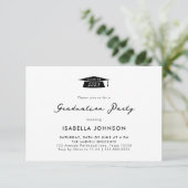 モダン フォト コラージュ 卒業パーティー 招待状 (スタンド正面)