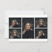 モダン フォト コラージュ 卒業パーティー 招待状 (裏面)