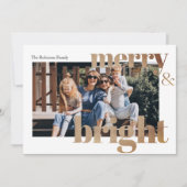 モダン フォト ゴールデン メリー アンド ブライト クリスマス (正面)