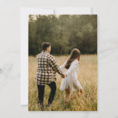 モダン フォト シンプル ワイルドフラワーズ ベージュ セーブザデート (裏面)