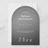 モダン フォト スクリプト 卒業 アーチ アナウンスメント 招待状 (裏面)