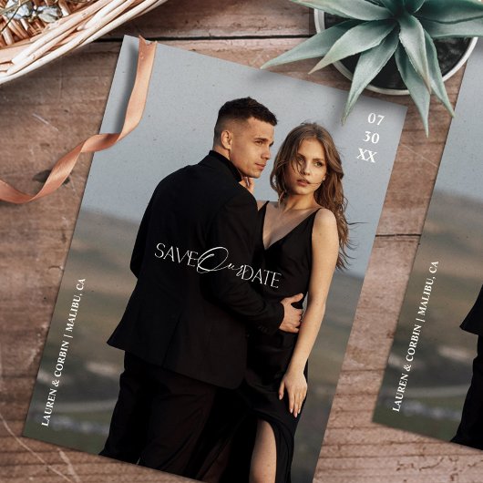 モダン フォト セーブ アワ デート 招待状