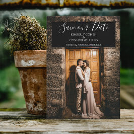 モダン フォト セーブ・ザ・デート | ブラック