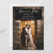 モダン フォト セーブ・ザ・デート | ブラック (正面)