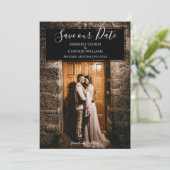 モダン フォト セーブ・ザ・デート | ブラック (スタンド正面)