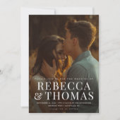 モダン フォト タイプ オーバーレイ ウェディング 招待状 (正面)