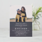 モダン フォト チョークボード 婚約パーティー 招待状 (スタンド正面)