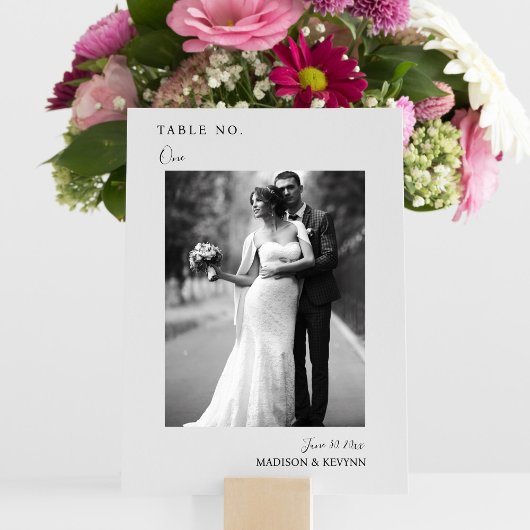 モダン フォト テーブル ナンバー カード