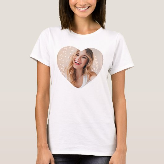 モダン フォト ハート Tシャツ (正面)