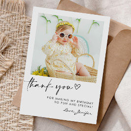 モダン フォト バースデー サンキューカード