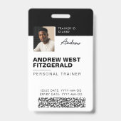 モダン フォト パーソナルトレーナー フィットネス ライフスタイル バッジ (裏面)