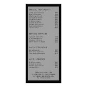 モダン フォト ビューティー ヘア サロン 価格表 ラックカード (裏面)