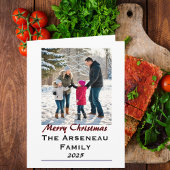 モダン フォト ファミリー パーソナライズ シーズンカード