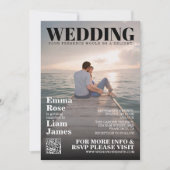 モダン・フォト・マガジン カバー ユニーク・ウェディング 招待状 (正面)