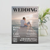 モダン・フォト・マガジン カバー ユニーク・ウェディング 招待状 (スタンド正面)