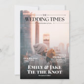 モダン フォト マガジン カバー QR コード 招待状 (正面)