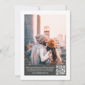モダン フォト マガジン カバー QR コード 招待状 (裏面)