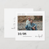 モダン フォト ミニマル挙式発表 招待状 (正面/裏面)