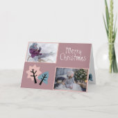 モダン フォト メリークリスマス 家族 シーズンカード (正面)