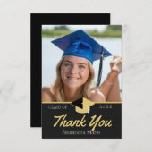 モダン フォト 卒業クラス 2022 ありがとう サンキューカード (正面/裏面)