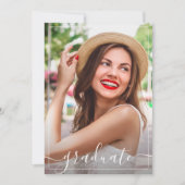 モダン フォト 卒業パーティー 招待状 (正面)