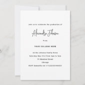 モダン フォト 卒業パーティー 招待状 (裏面)