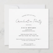 モダン フォト 卒業パーティー 招待状 (裏面)