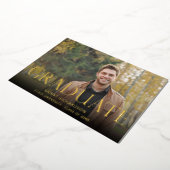 モダン フォト 卒業パーティー 箔招待状 (回転した状態)