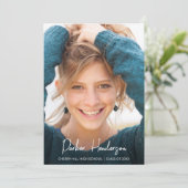 モダン フォト 卒業発表 招待状 (スタンド正面)