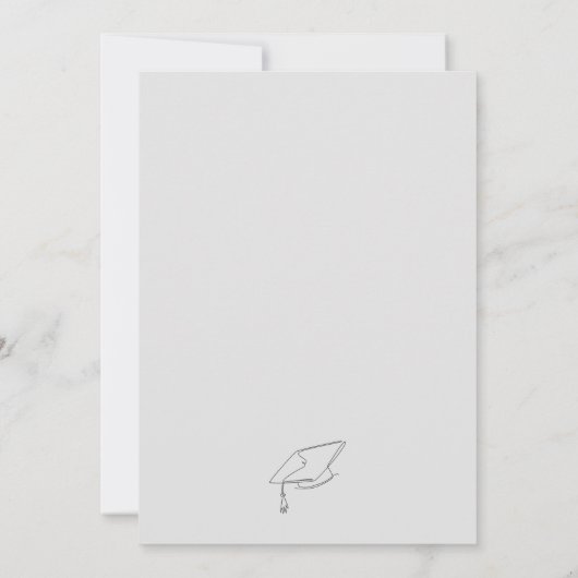 モダン フォト 卒業発表 招待状 (裏面)