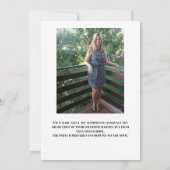 モダン フォト 卒業 報告 招待状 (裏面)